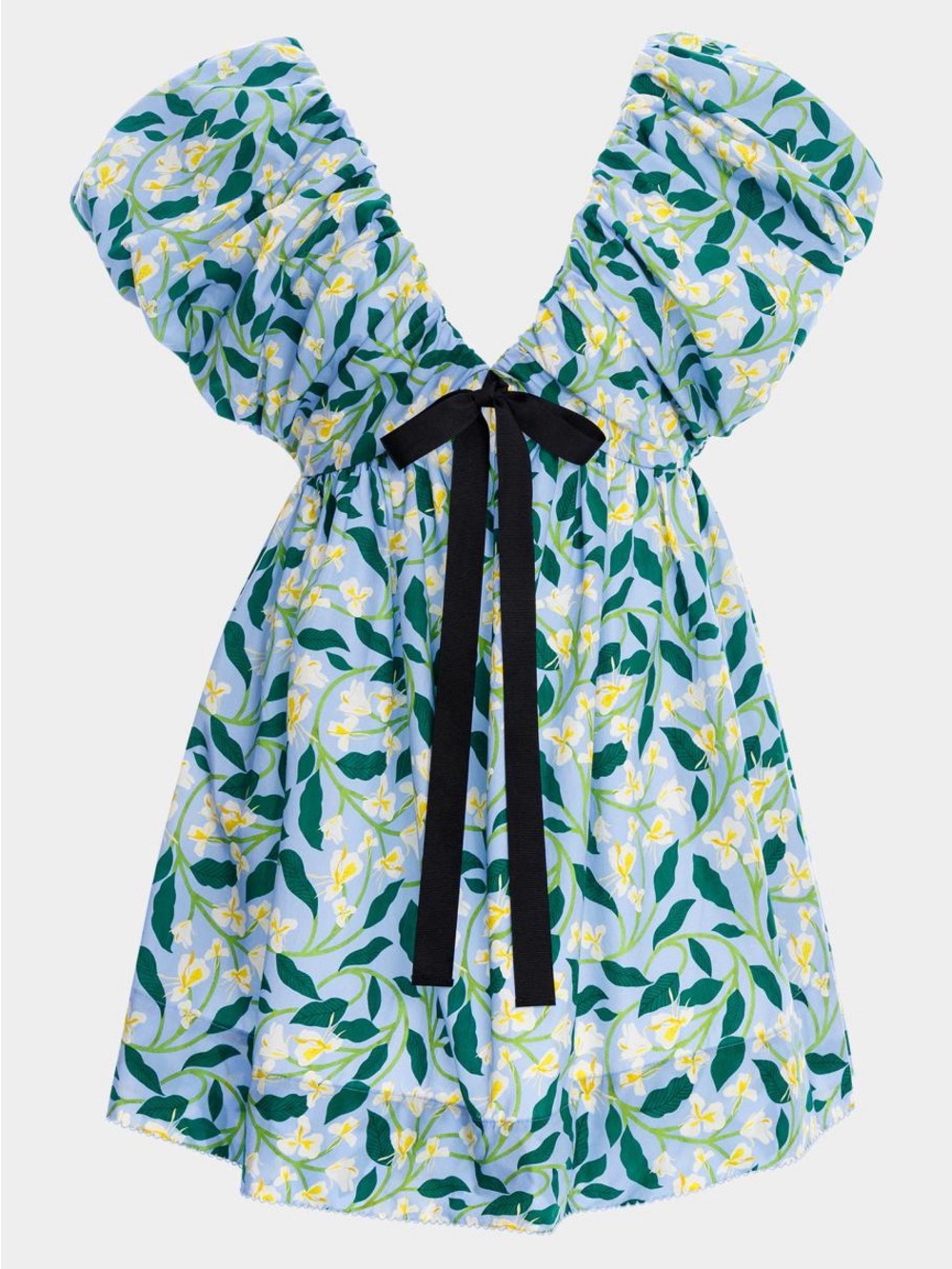 NWT AGUA BY AGUA BENDITA
Horizonte Front-Tie V-Neck Printed Mini Dress